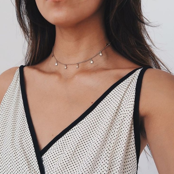 4 for $20 Starry Choker Necklace (Silver) - Picture 2 of 7